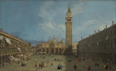 Piazza San Marco, ok. 1730 (olej na płótnie) autorstwa Canaletto