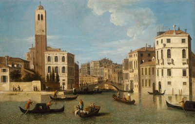 Wejście do Cannaregio, Wenecja (olej na płótnie) autorstwa Canaletto