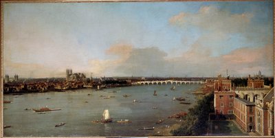 Widok Londynu i Tamizy w XVIII wieku Obraz Antonio Canal znany jako Canaletto (1697-1768) XVIII wiek - Zbiory Lobkowicza, Pałac Lobkowicza, Praga - Wymiary Wysokość: 118 cm (46,5 cala). Szerokość: 238 cm (93,7 cala) autorstwa Canaletto