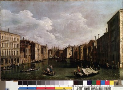 „Widok na Canal Grande w Wenecji” (Wenecja) Obraz Giovanniego Antonio Canal detto il Canaletto (1697-1768). XVIII-wieczne Muzeum Sztuk Pięknych Mikalojusa Konstantinasa Ciurlionisa, Kowno, Litwa autorstwa Canaletto