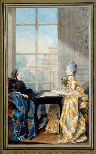 Portret Madame du Moutier i Mademoiselle La Ville, żony Monsieur Clermont d