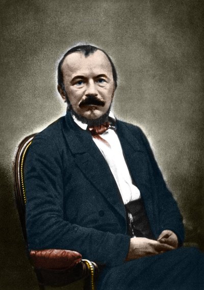 Portret francuskiego pisarza Gerarda de Nerval (1808-1855). autorstwa Nadar
