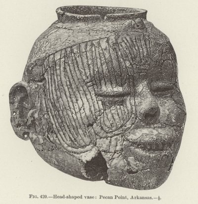 Wazon w kształcie głowy: Pecan Point, Arkansas (grawerowanie) autorstwa (after) American School