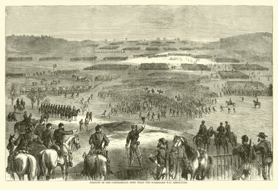 Stanowisko Armii Konfederacji w momencie ogłoszenia kapitulacji, kwiecień 1865 (rycina) autorstwa (after) American School