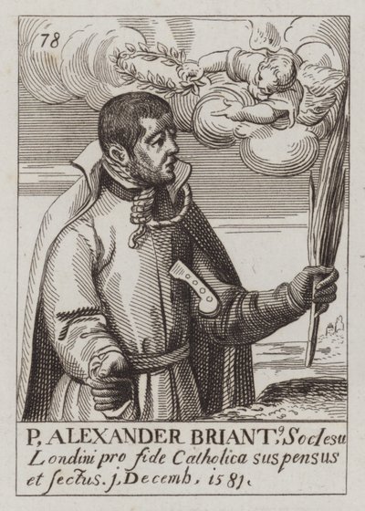 Alexander Briant, angielski jezuita i męczennik katolicki (rycina) autorstwa (after) English School