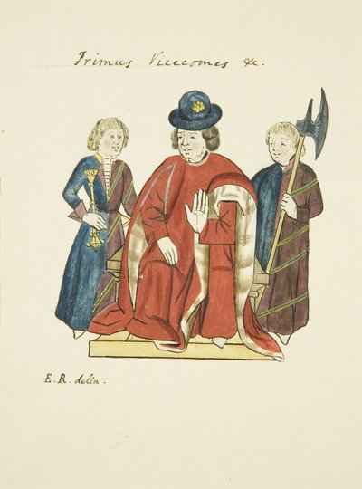Kopie ilustracji z kalendarza Ricarta (ołówek i akwarela na papierze) autorstwa (after) English School