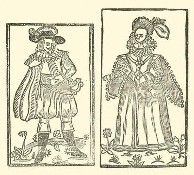 Ilustracja do Ballad Roxburghe (drzeworyt) autorstwa (after) English School