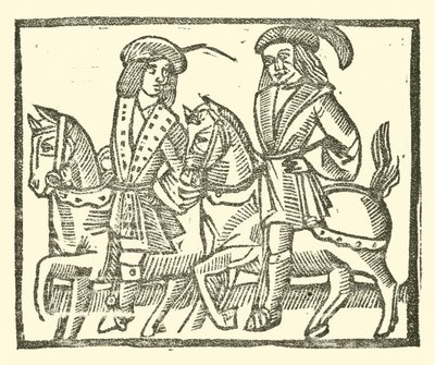 Ilustracja do Ballad Roxburghe (drzeworyt) autorstwa (after) English School