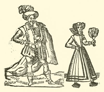 Ilustracja do Ballad Roxburghe (drzeworyt) autorstwa (after) English School