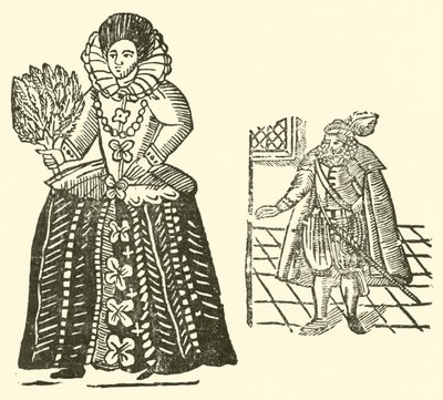 Ilustracja do Ballad Roxburghe (drzeworyt) autorstwa (after) English School