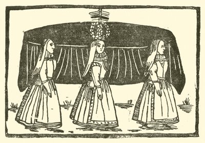 Ilustracja do Ballad Roxburghe (drzeworyt) autorstwa (after) English School