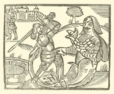 Ilustracja do Ballad Roxburghe (drzeworyt) autorstwa (after) English School