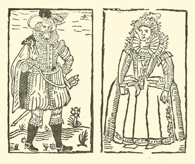 Ilustracja do Ballad Roxburghe (drzeworyt) autorstwa (after) English School