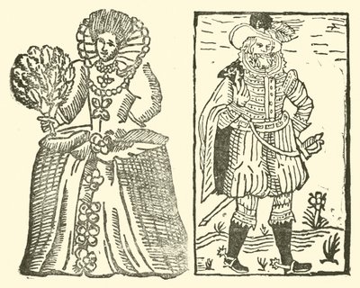 Ilustracja do Ballad Roxburghe (drzeworyt) autorstwa (after) English School