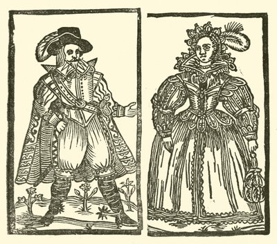 Ilustracja do Ballad Roxburghe (drzeworyt) autorstwa (after) English School