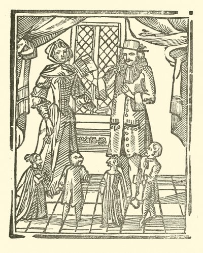 Ilustracja do Ballad Roxburghe (drzeworyt) autorstwa (after) English School