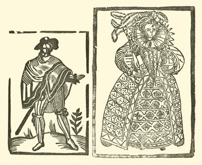 Ilustracja do Ballad Roxburghe (drzeworyt) autorstwa (after) English School