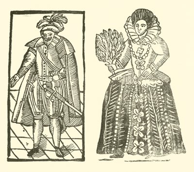 Ilustracja do Ballad Roxburghe (drzeworyt) autorstwa (after) English School
