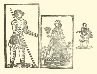 Ilustracja do Ballad Roxburghe (drzeworyt) autorstwa (after) English School