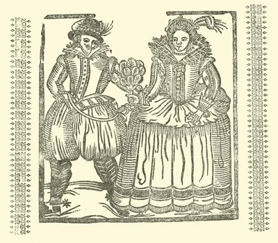 Ilustracja do Ballad Roxburghe (drzeworyt) autorstwa (after) English School