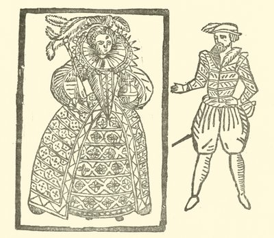Ilustracja do Ballad Roxburghe (drzeworyt) autorstwa (after) English School