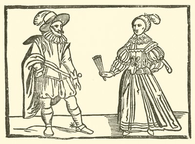 Ilustracja do Ballad Roxburghe (drzeworyt) autorstwa (after) English School