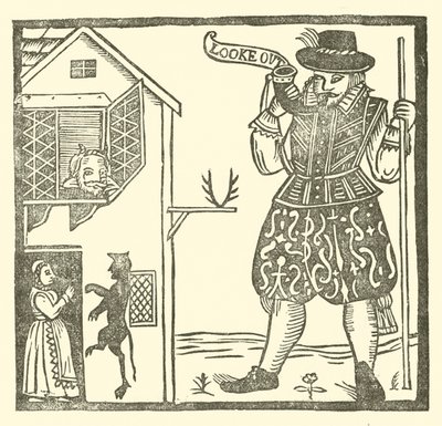 Ilustracja do Ballad Roxburghe (drzeworyt) autorstwa (after) English School
