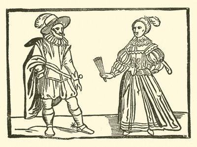 Ilustracja do Ballad Roxburghe (drzeworyt) autorstwa (after) English School