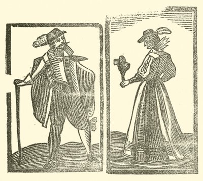 Ilustracja do Ballad Roxburghe (drzeworyt) autorstwa (after) English School