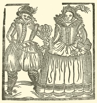 Ilustracja do Ballad Roxburghe (drzeworyt) autorstwa (after) English School