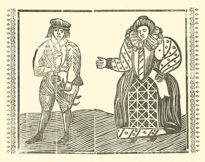 Ilustracja do Ballad Roxburghe (drzeworyt) autorstwa (after) English School