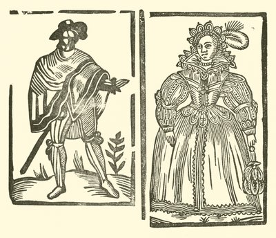 Ilustracja do Ballad Roxburghe (drzeworyt) autorstwa (after) English School