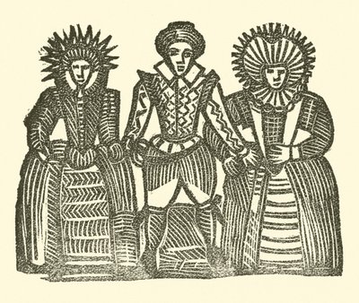 Ilustracja do Ballad Roxburghe (drzeworyt) autorstwa (after) English School