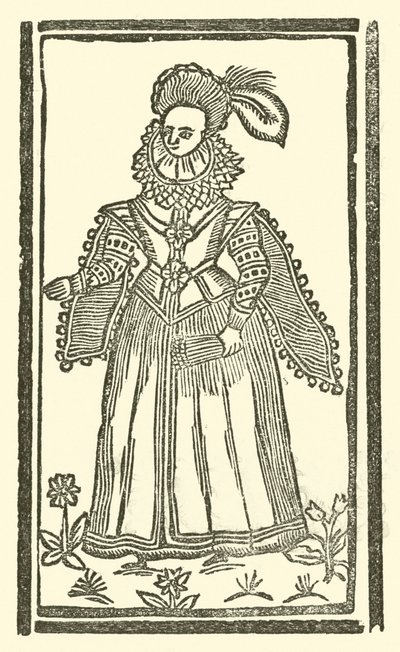 Ilustracja do Ballad Roxburghe (drzeworyt) autorstwa (after) English School
