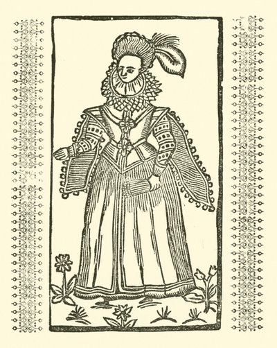 Ilustracja do Ballad Roxburghe (drzeworyt) autorstwa (after) English School