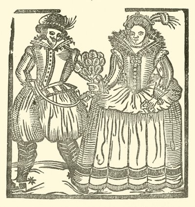 Ilustracja do Ballad Roxburghe (drzeworyt) autorstwa (after) English School