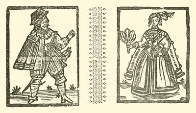 Ilustracja do Ballad Roxburghe (drzeworyt) autorstwa (after) English School