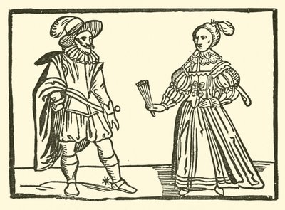 Ilustracja do Ballad Roxburghe (drzeworyt) autorstwa (after) English School