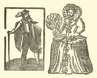 Ilustracja do Ballad Roxburghe (drzeworyt) autorstwa (after) English School