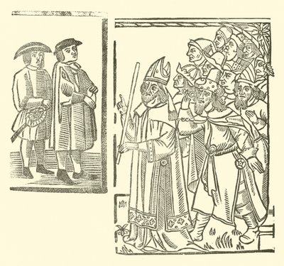 Ilustracja do Ballad Roxburghe (drzeworyt) autorstwa (after) English School