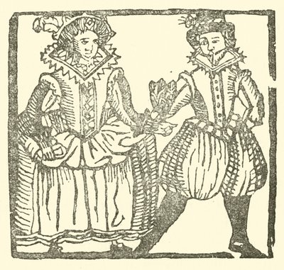 Ilustracja do Ballad Roxburghe (drzeworyt) autorstwa (after) English School