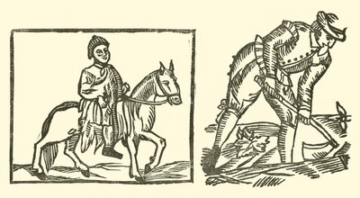Ilustracja do Ballad Roxburghe (drzeworyt) autorstwa (after) English School