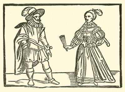 Ilustracja do Ballad Roxburghe (drzeworyt) autorstwa (after) English School