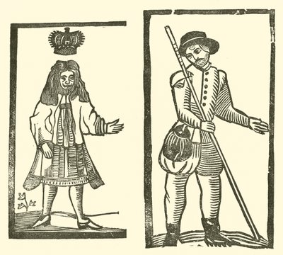 Ilustracja do Ballad Roxburghe (drzeworyt) autorstwa (after) English School