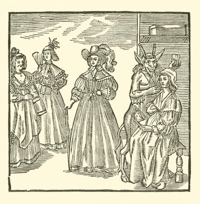 Ilustracja do Ballad Roxburghe (drzeworyt) autorstwa (after) English School