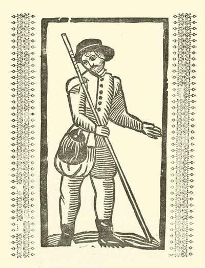 Ilustracja do Ballad Roxburghe (drzeworyt) autorstwa (after) English School