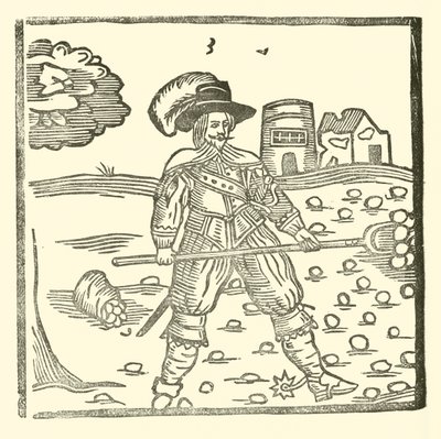 Ilustracja do Ballad Roxburghe (drzeworyt) autorstwa (after) English School