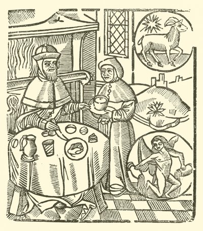 Ilustracja do Ballad Roxburghe (drzeworyt) autorstwa (after) English School
