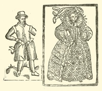 Ilustracja do Ballad Roxburghe (drzeworyt) autorstwa (after) English School