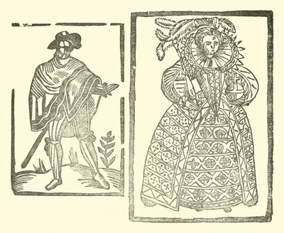 Ilustracja do Ballad Roxburghe (drzeworyt) autorstwa (after) English School
